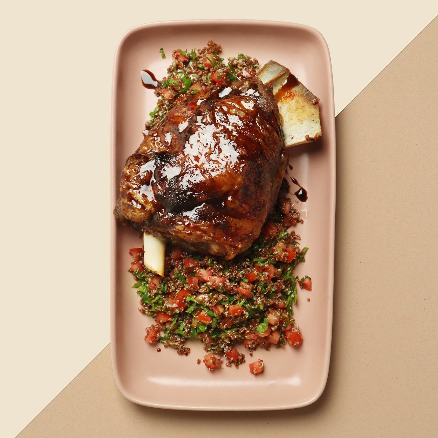 Roasted Lamb Shoulder in Rich Port Wine Jus