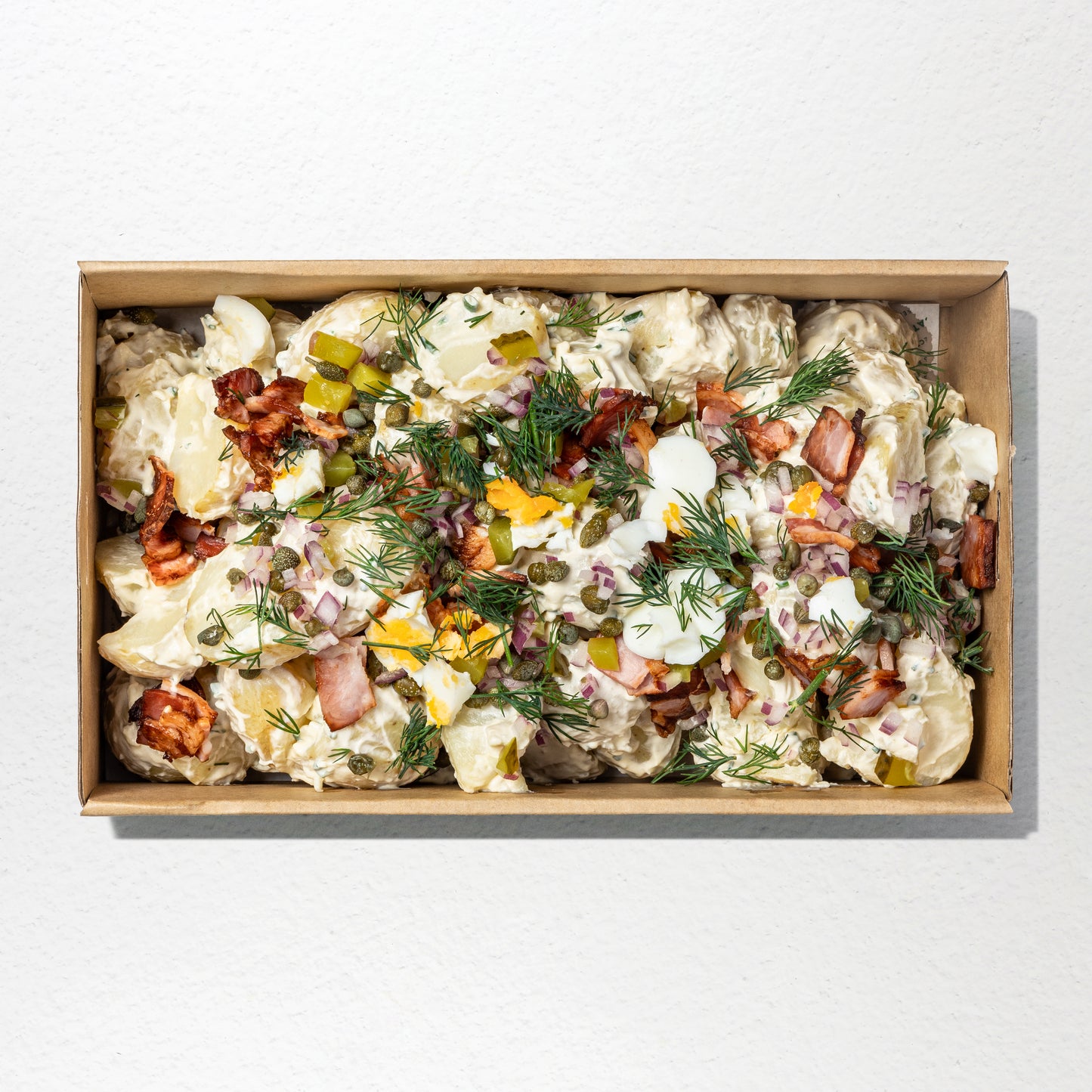Roasted Potato Salad in wholesale salad tray