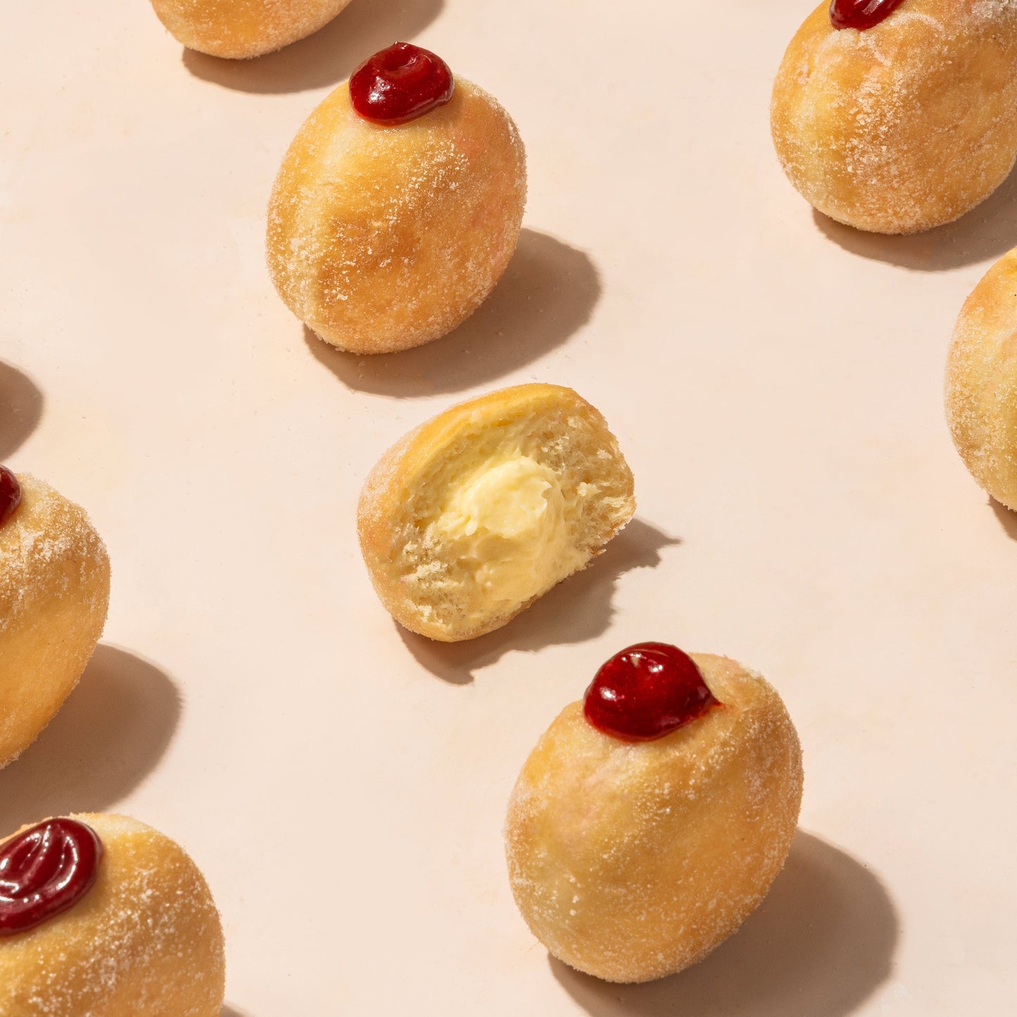 Cinnamon Doughnuts with Caramel Chocolate Ganache