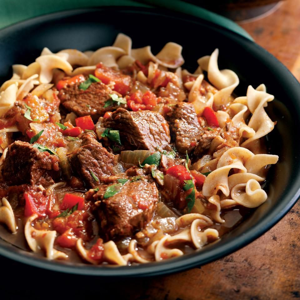 Hungarian Beef Goulash with Pearl Onion and Rich Tomato Sauce