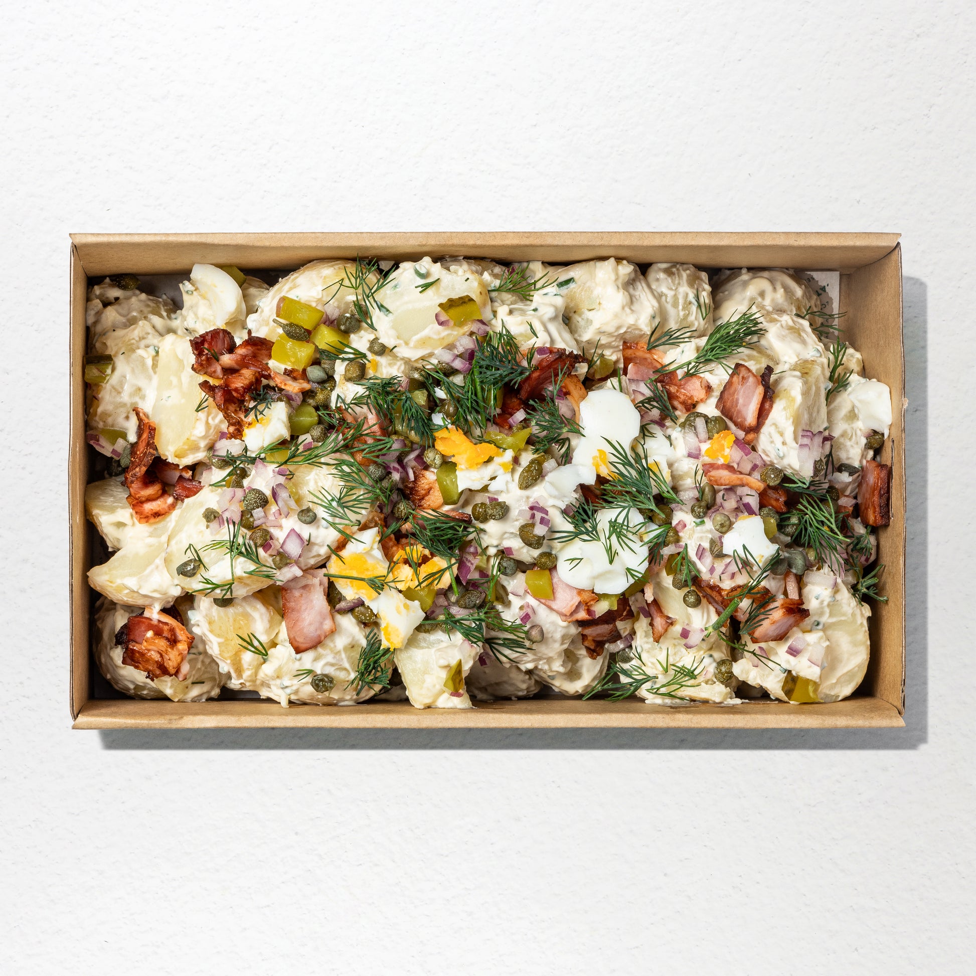 Roasted Potato Salad in wholesale salad tray